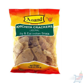Anand Khichiya Crackers (Jeera) Fry & Eat Indian Snack, 400 Grams