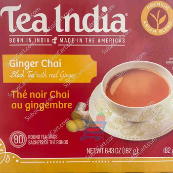 Tea India Ginger Chai( 80 Bags), 182 Grams