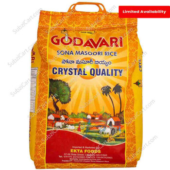 Godavari Crystal Quality Sona Masoori Rice, 20 Lb(Limited Stock)