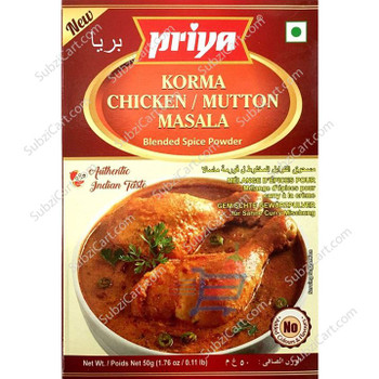 Priya Korma Chiken / Mutton Masala, 50 Grams