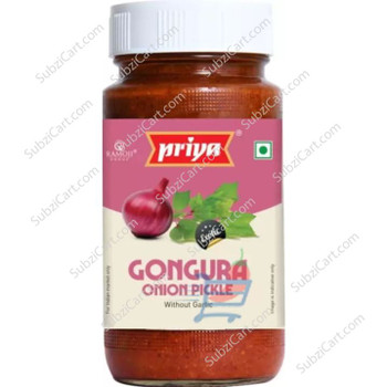 Priya Gongura Onion Pickle Without Garlic, 300 Grams