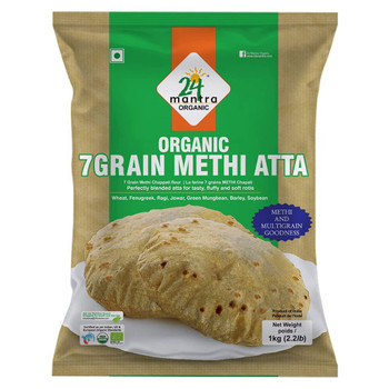 24 Mantra Organic 7 Grain Methi Atta, 1 Kg