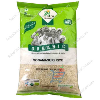 24 Mantra Organic Sonamasuri Rice, 4 LB