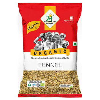 24 Mantra Organic Fennel Seeds, 226.8 Grams