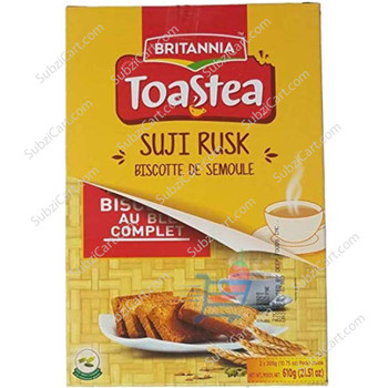 Britannia Suji Rusk Toastea, 610 Grams(Pack Of 1, Pack Of 2)