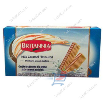 Britannia Milk Carmel Wafer, 80 Grams