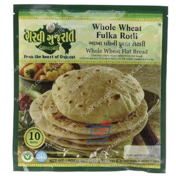 Garvi Gujrat Whole Wheat Fulka, 10 Roties