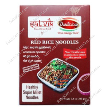 Satvik Red Rice Noodles, 210 Grams