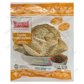 Shalini Cumin Lentil Crackers, 200 Grams