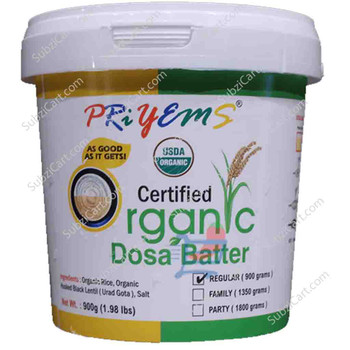 Priyems Organic Dosa Batter, 900 Grams