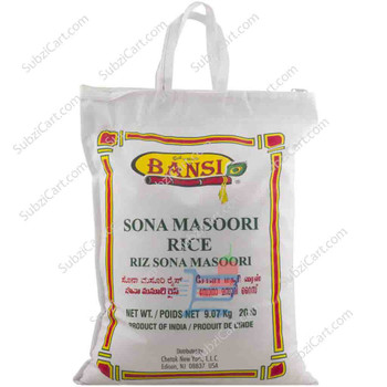 Bansi Sona Masoori Rice, 20 Lb