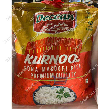 Deccan Kurnool Sona Masoori Rice, 20 Lb