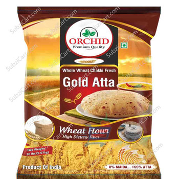 Orchid Gold Atta Wheat Flour, 20 Lb