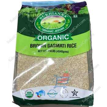 Sukhianna Organic Brown Basmati Rice, 10 Lb