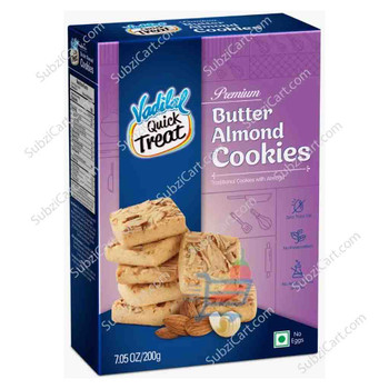 Vadilal Butter Almond Cookies, 200 Grams