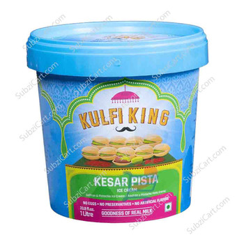Kulfi King Kesar Pista Ice Cream, 1 Lit