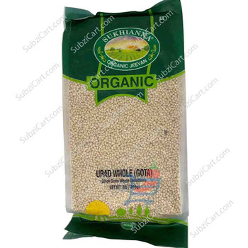 Sukhianna Organic Green/Black Urad Whole Gota, 7 Lb