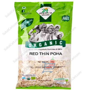 24 Mantra Organic Red Thin Poha, 1 Lb