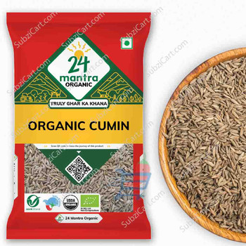 24 Mantra Organic Cumin, 200 Grams