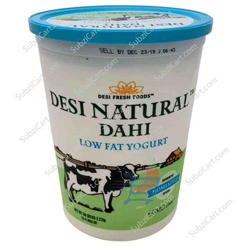Organic Desi Natural Dahi Low Fat, 32 Oz