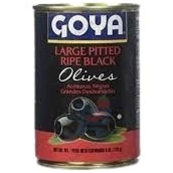 Goya Large Pitted Ripe Black Olives, 6 Oz