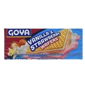 Goya Vanilla N Straberry Wafers, 140 Grams