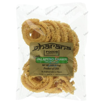 Gharana Foods Jalapeno Chakri Muruku, 6 Oz