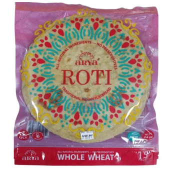 Arya Roti Frozen Whole Wheat, 15 pc