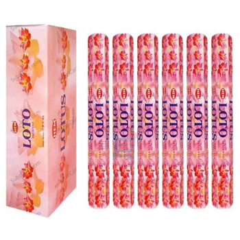 Hem Lotus Incense Sticks, 1 BOX OF 6