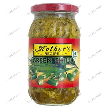 Mothers Green Chilli Pickle, 500 G