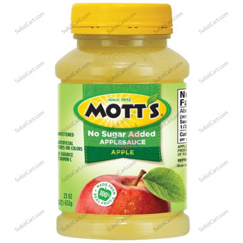 Motts Apple Sauce No Sugar, 23 Oz