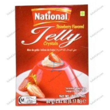 National Jelly Crystals Strawberry, 2 Oz