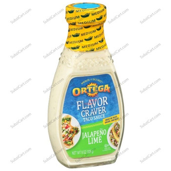 Ortega Craver Taco Sauce Jalapino Lime, 8Oz