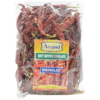 Anand Wrinkle Dry Whole Chillies, 100 Grams