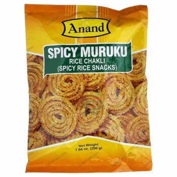 Anand Spicy Muruku Rice Chakli (Spicy Rice Snacks), 7 Oz