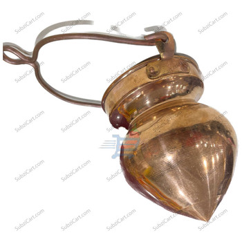 Siva Abhishekam Copper Dhara Vessel Small( On Bottom Hole For Water Fall On The Shiva Lingam)( Height 4.5", Dia 4")