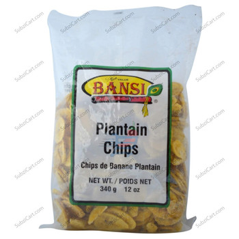 Bansi Plantain Chips, 340 Grams