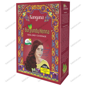 Kangana Burgundy Henna, 50 Grams