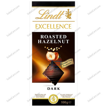 Lindt Roasted Hazelnut Dark Chocolate, 100 Grams