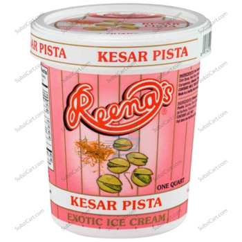 Reenas Cup Ice Cream Kesar Pista, 4 Oz