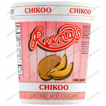 Reenas Ice Cream Chikoo, 1.89 LTR