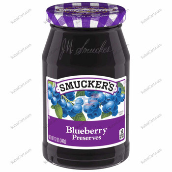 Smuckers Blueberry Preserves, 12 Oz