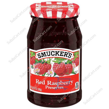Smuckers Red Raspberry Preserves, 12 Oz