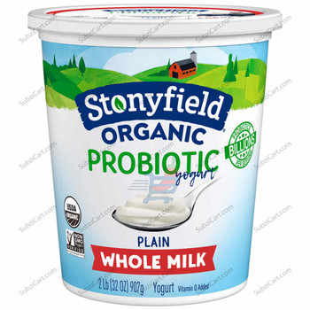 Stonyfield Organic Plain Yogurt, 32 Oz