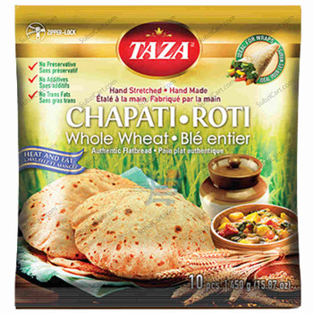 Taza Chapati Roti Whole Wheat, 10 Piece