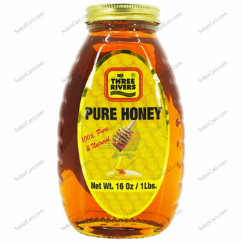 Three Rivers Pure Honey, 1 LB