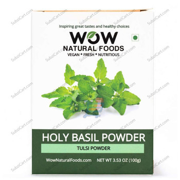 Wow Holy Basil Powder, 100 Grams