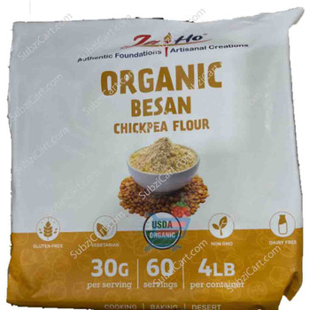 JaiHo Organic Besan Chickpea Flour, 4 Lb