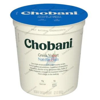 Chobani Greek Yogurt Plain, 32 Oz