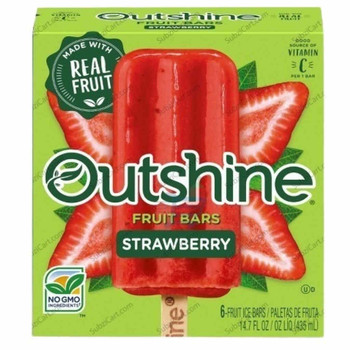 Outshine Strawberry Bar  6Pc, 425 ml